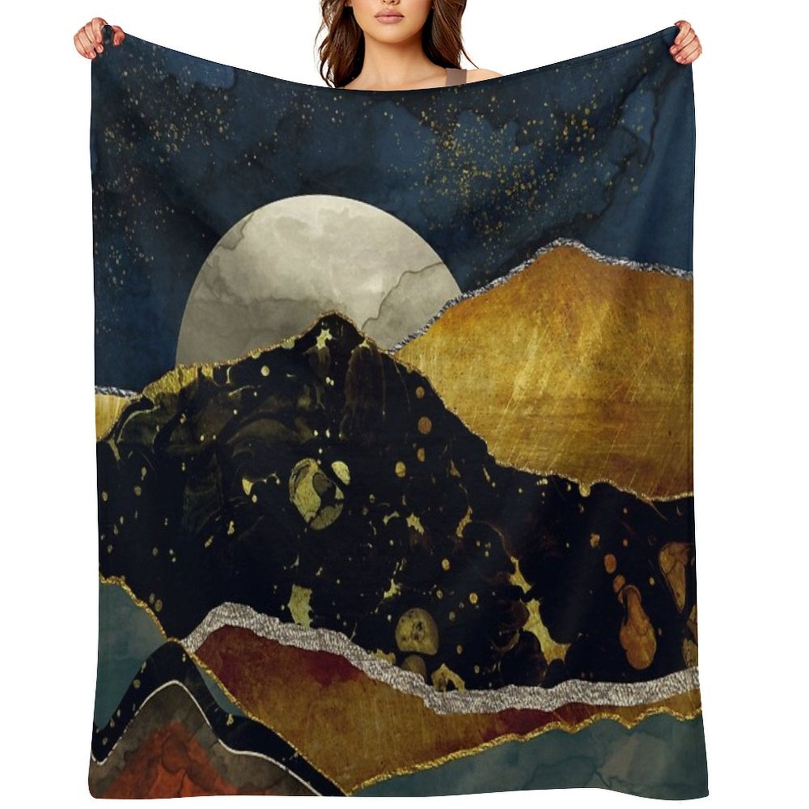 Bronze Night Travel-friendly Throw Blanket