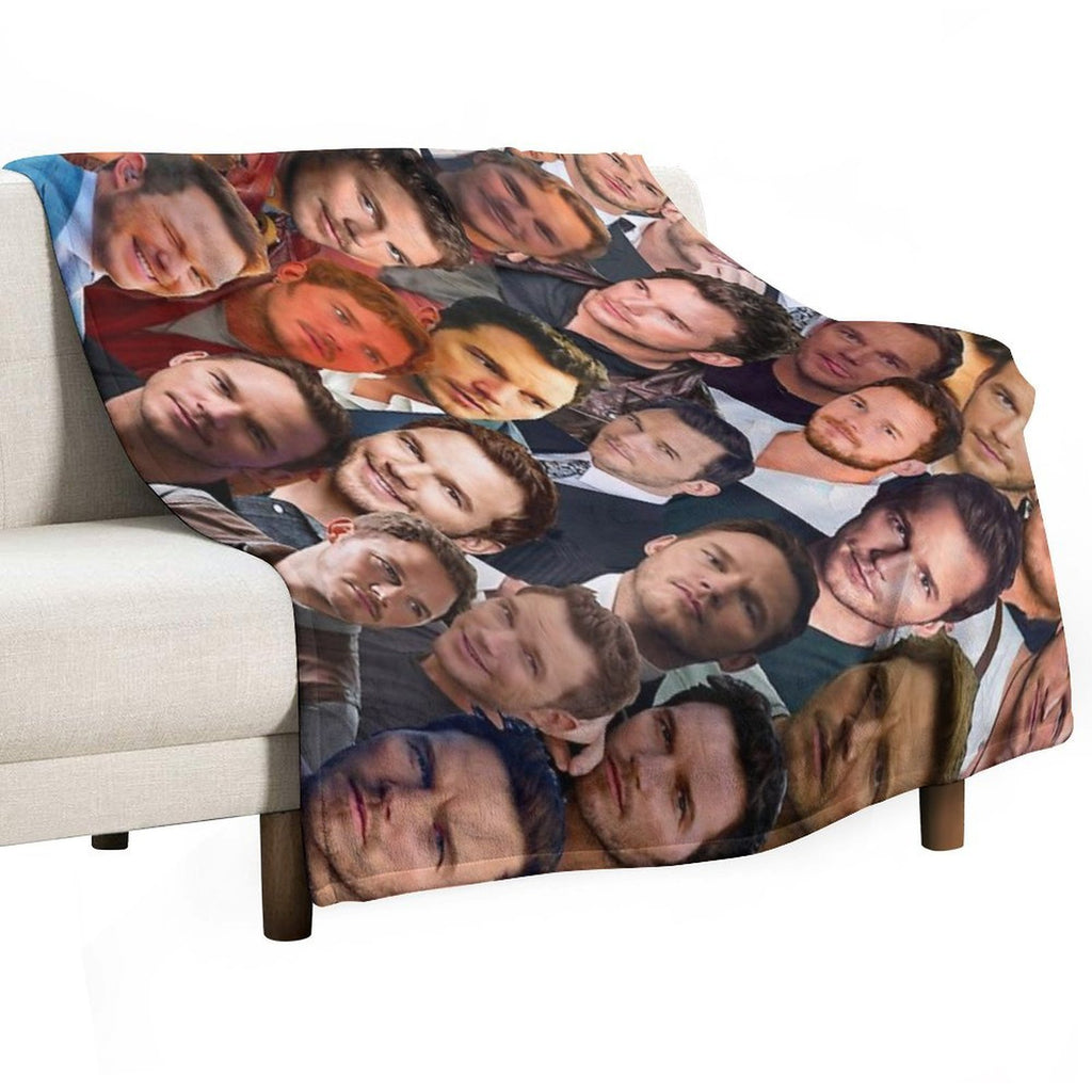 Chris Pratt Photo Collage Versatility Throw Blanket