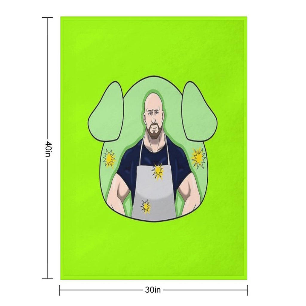 Chef at The Oinky Doink Cafe Travel-friendly Throw Blanket
