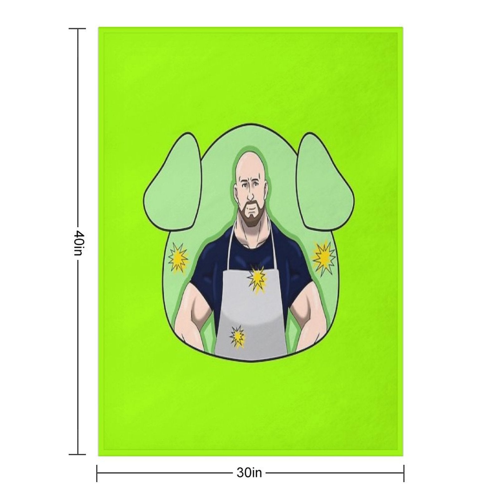 Chef at The Oinky Doink Cafe Travel-friendly Throw Blanket