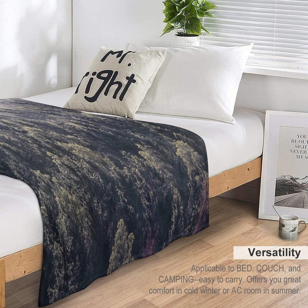 Come Home  Romantasy Moody Wilderness Dream Forest With Cascadia Trees Covered In Magic Fog Velvety-soft Throw Blanket