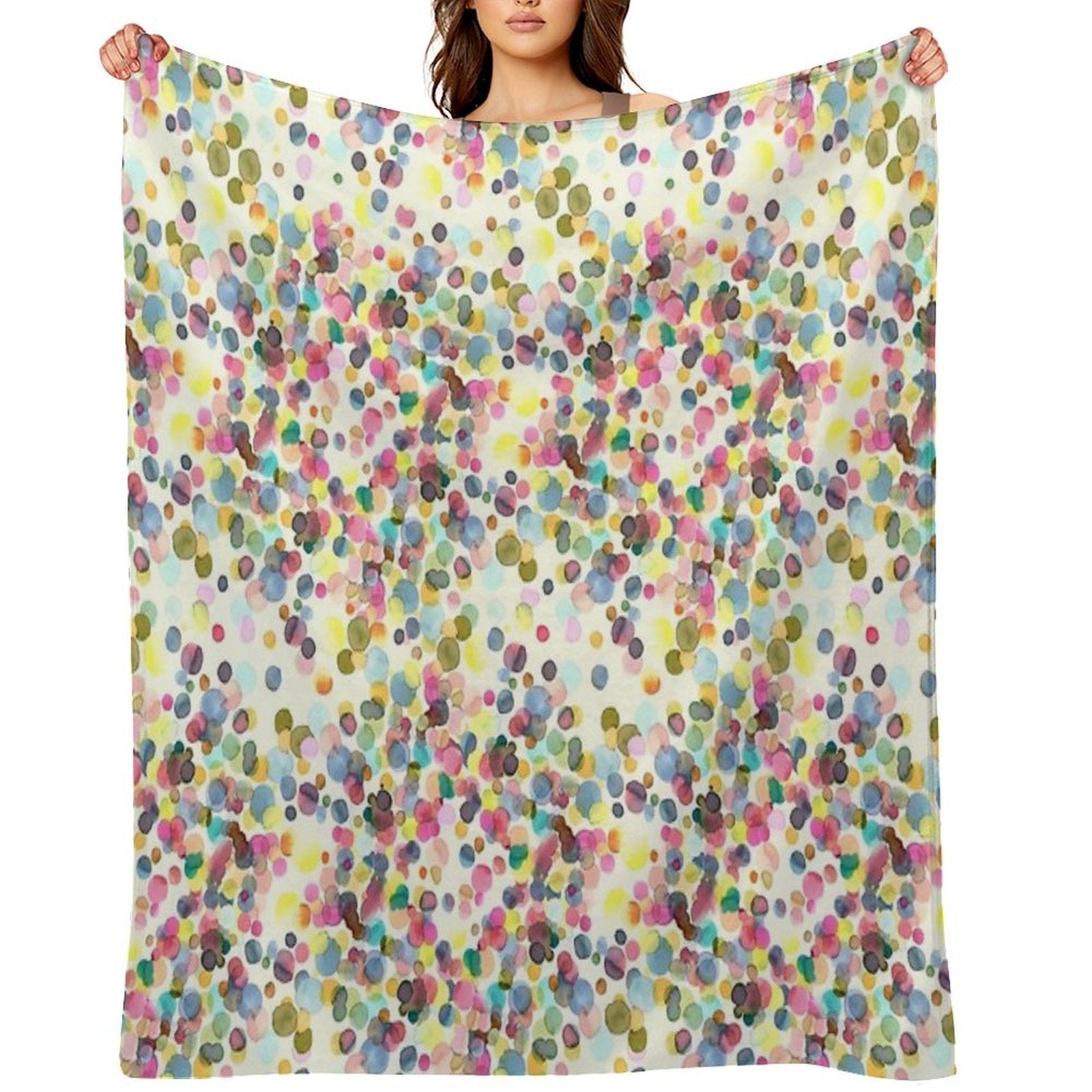 Color Drops Wrinkle-free Throw Blanket