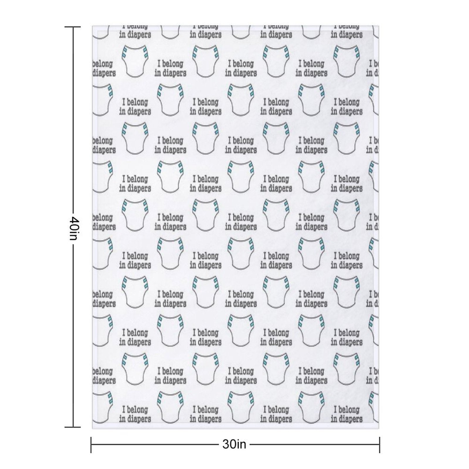 I Belong in Diapers All-season Throw Blanket