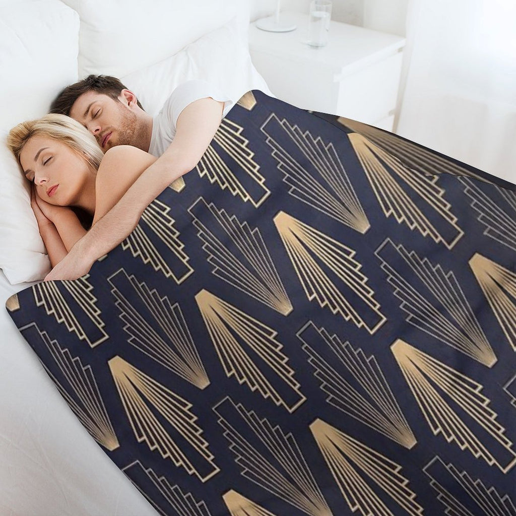 Art Deco Plush Throw Blanket