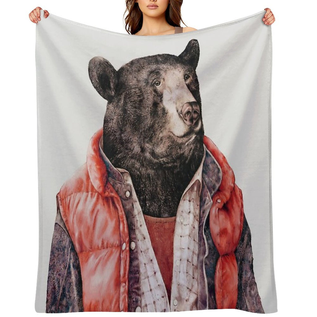 Black Bear Durable Throw Blanket