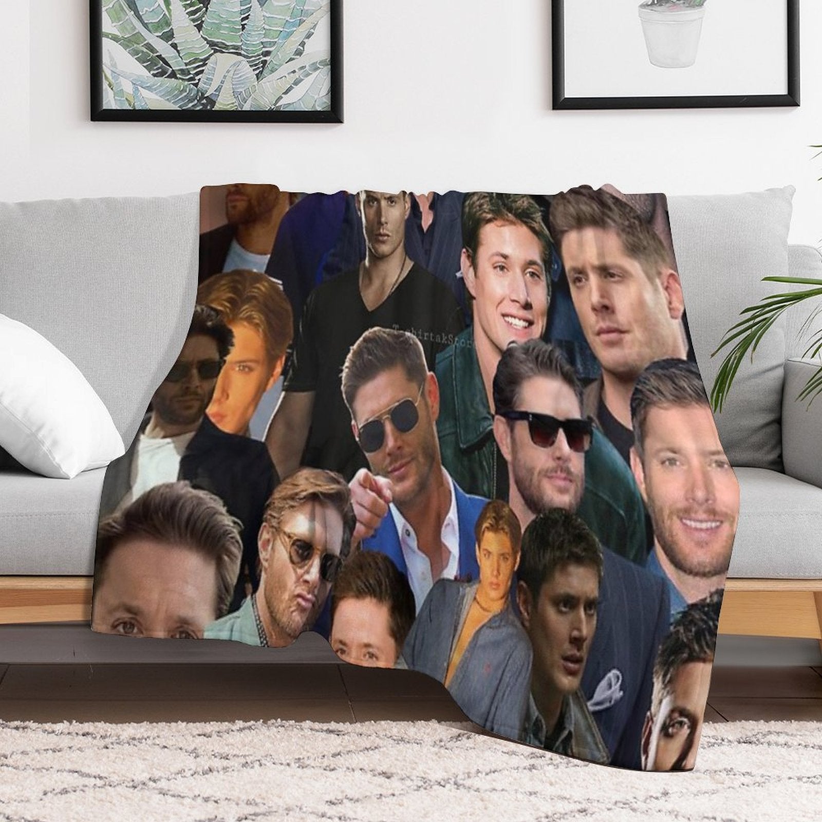 Jensen Ackles Photo Collage Comfort Throw Blanket