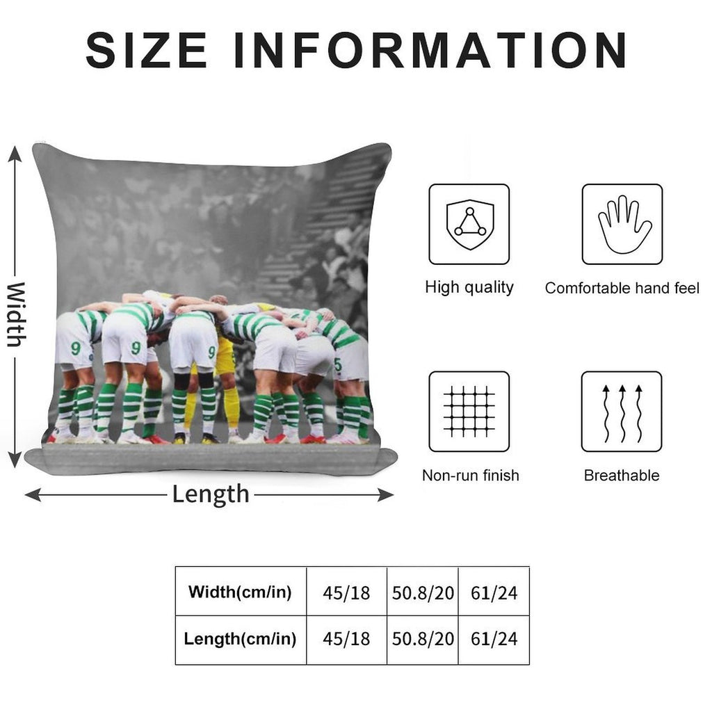 Celtic Fc Huddle Soft Style Accent Throw Pillow