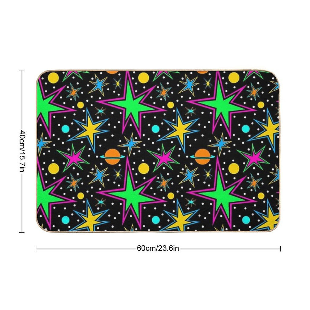 Super Nova Arcade Carpet Pattern  Rapid-Drying Bath Mat
