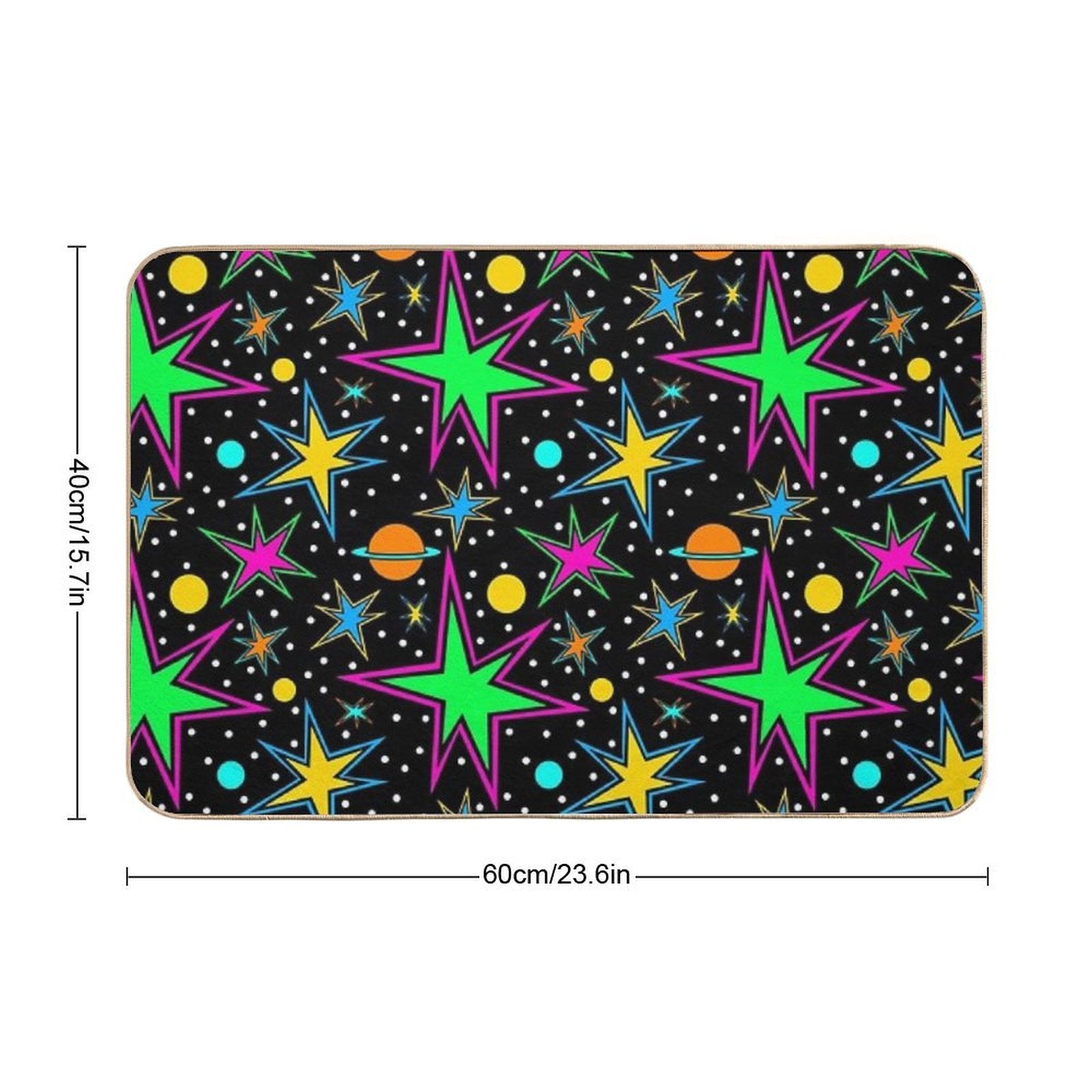 Super Nova Arcade Carpet Pattern  Rapid-Drying Bath Mat