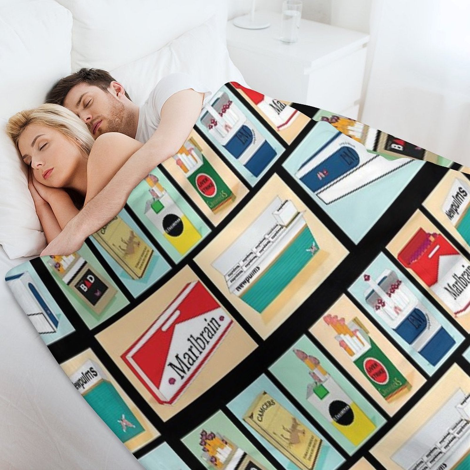 All Anti Smoking Cigarettes Boxes Anti-pilling Throw Blanket
