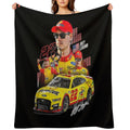 NEW Joey Logano NEXT GEN MUSTANG 2022 Graphic Classic Lightweight Throw Blanket