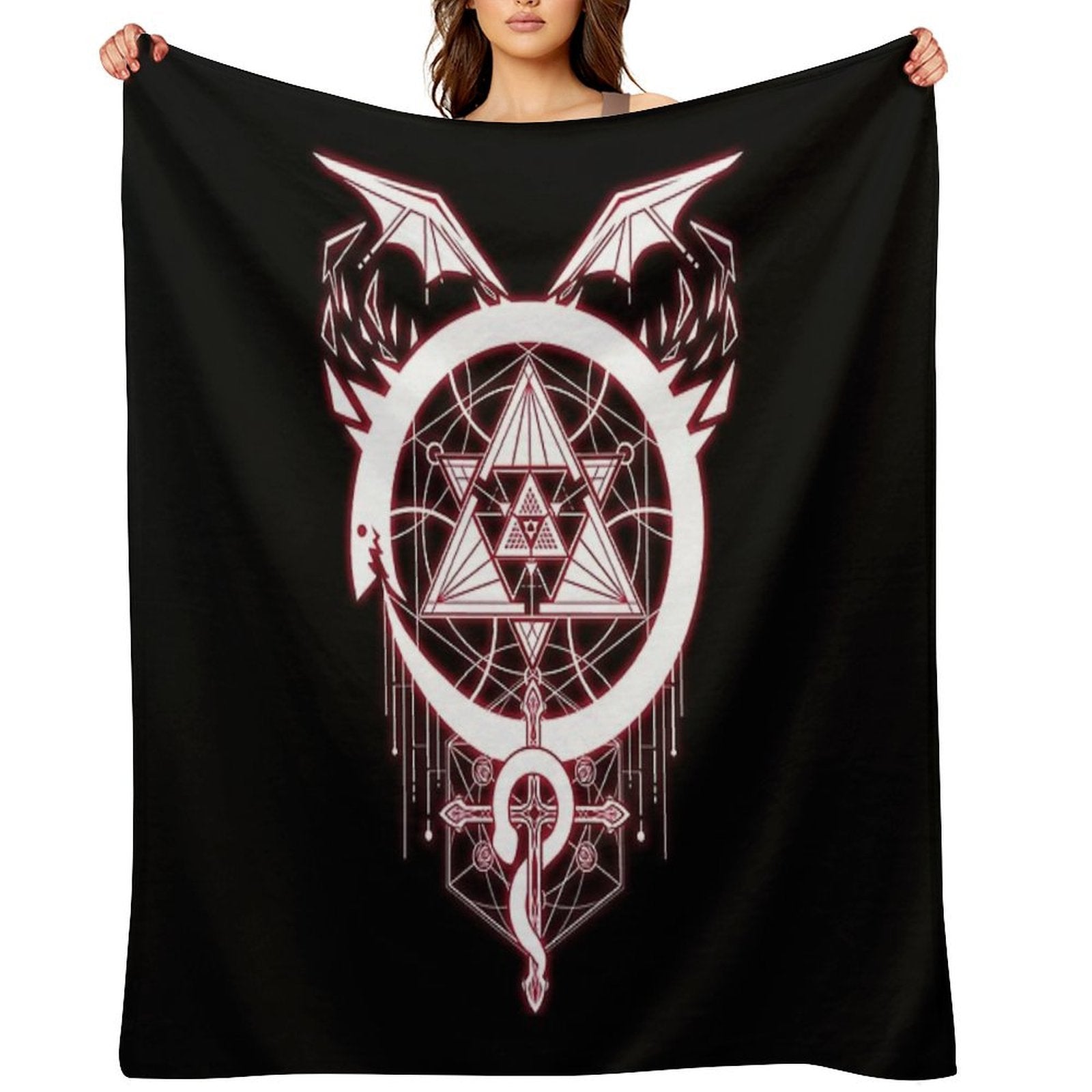 Glowing Snakes of Alchemy Multi-functional Throw Blanket