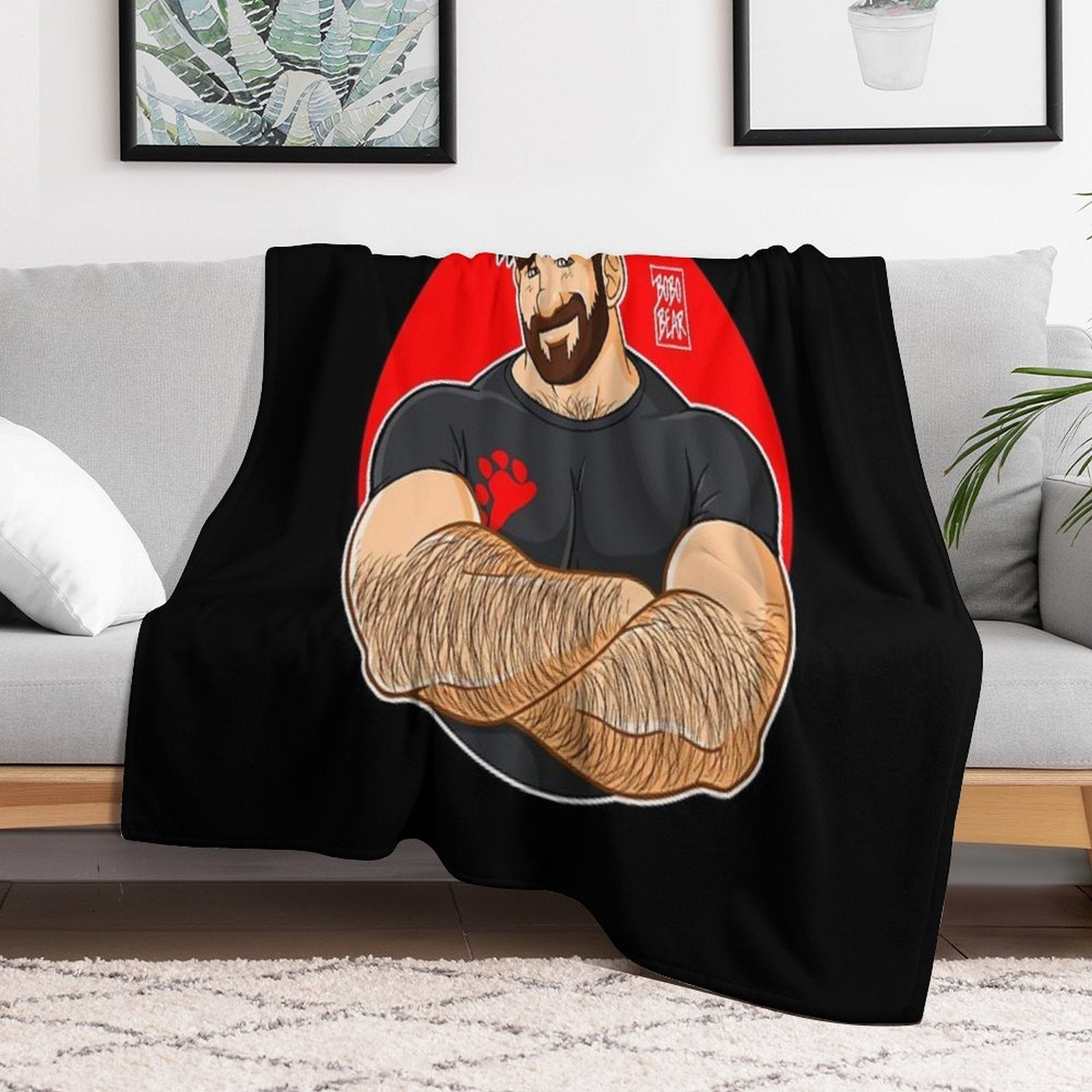 ADAM LIKES CROSSING ARMS Quick-dry Throw Blanket