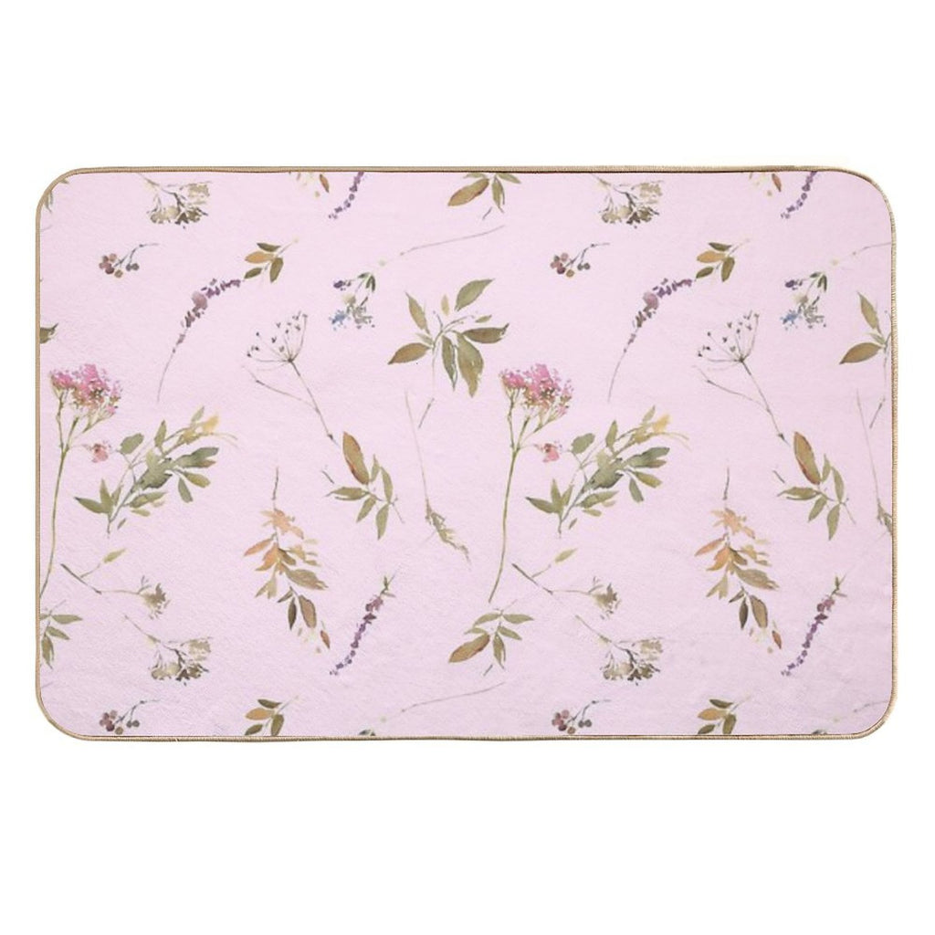 Happy Birthday Mom Pink Flowers  Long-Lasting Bath Mat