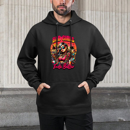 Bad Girls Taste Better Graphic Tattoo Medium-Weight Fabric Hoodie