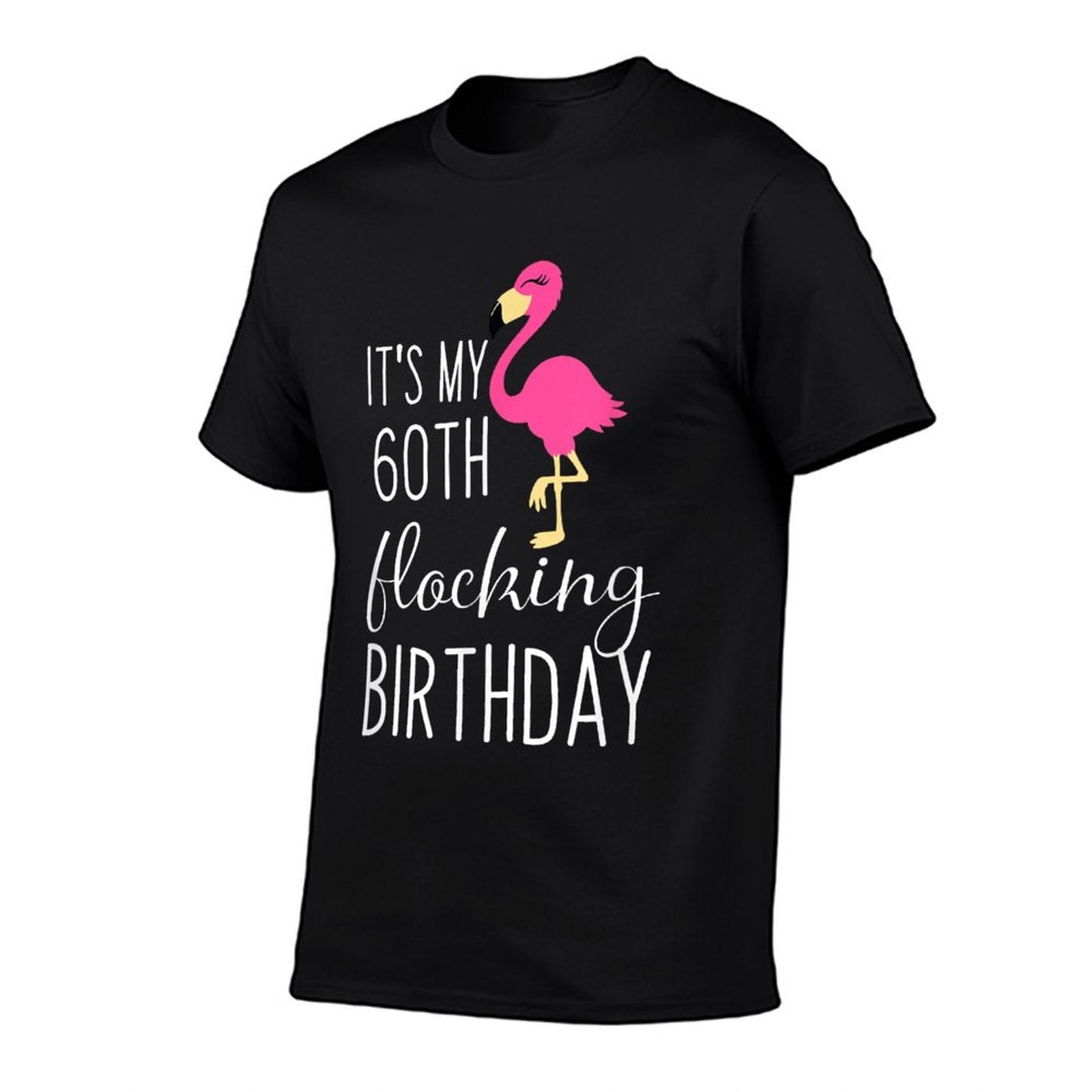 60th Birthday Gift Flamingo Fabulous  Heathered Texture T-Shirt