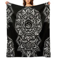Eye of God Flower Mandala Multi-functional Throw Blanket