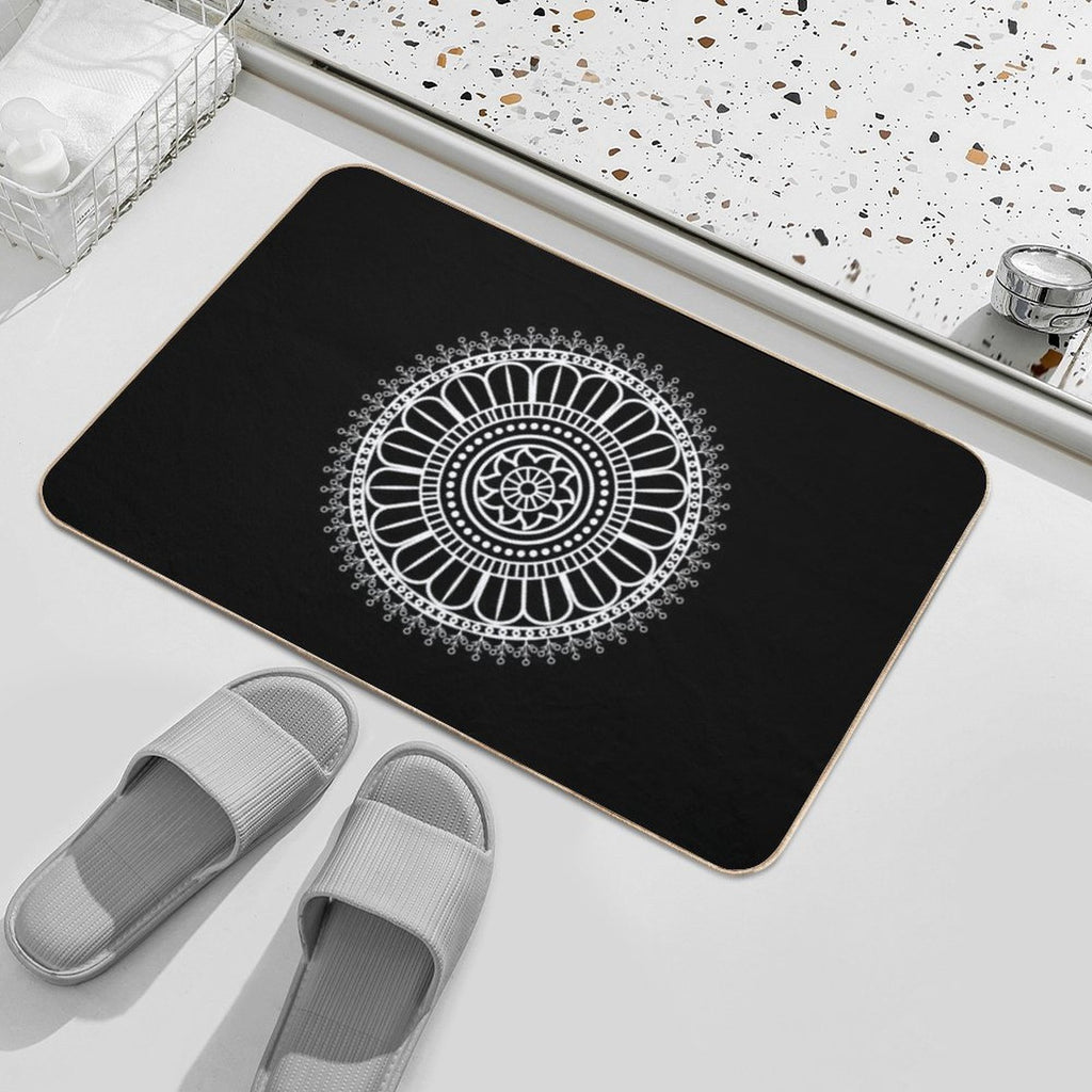 Bohemian Mandala Art.  Slip-Resistant Bath Mat