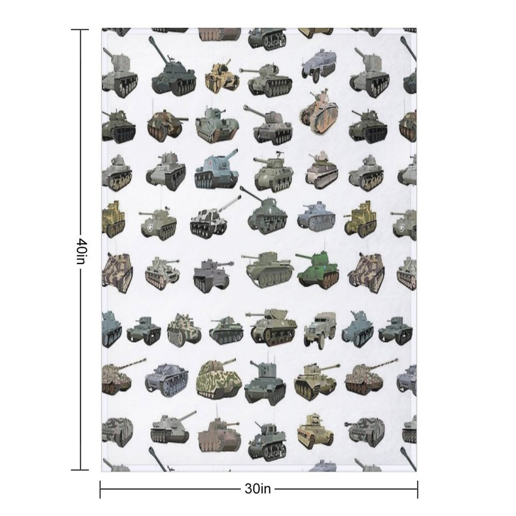 Various WW2 Tanks Gift-ready Throw Blanket