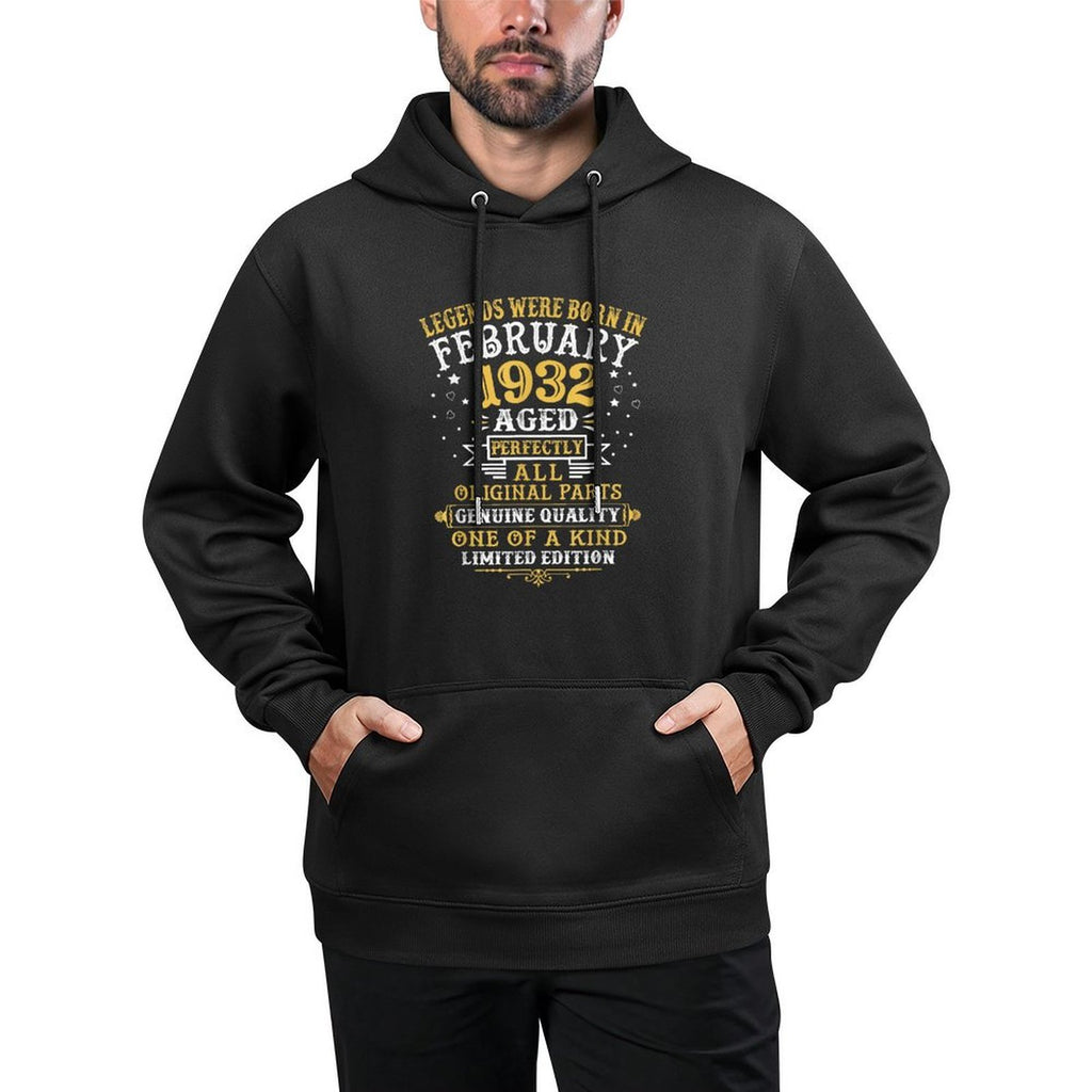 Legends Were Born In February 1932 90 Year Old 90th Birthday Moisture-Wicking Hoodie