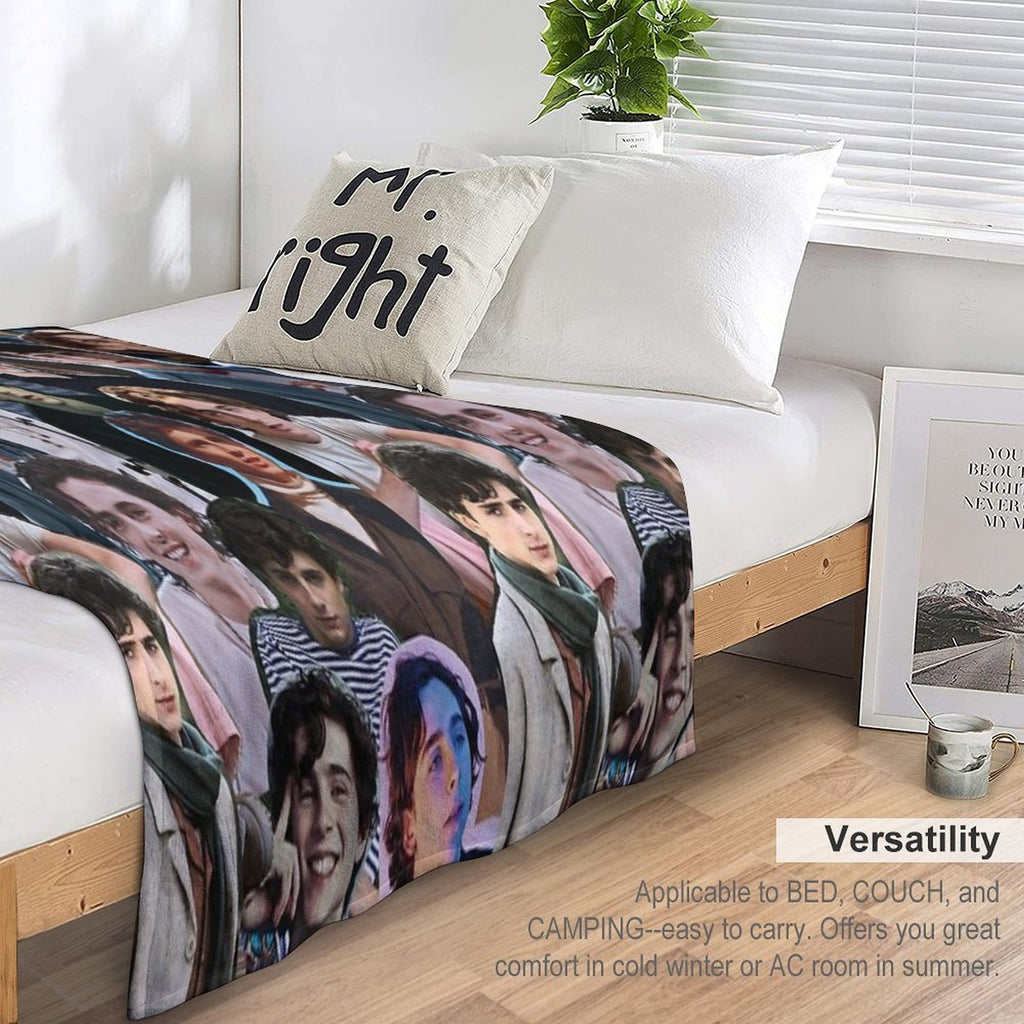 Collage Saint Timothee Chalamet Compact Throw Blanket