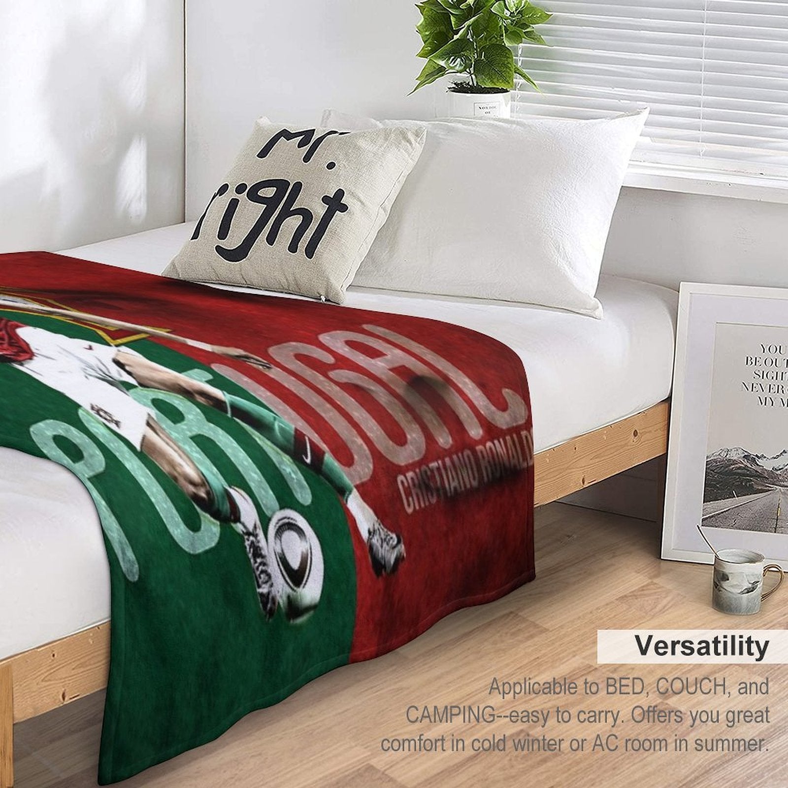 Art Cristiano Ronaldo All-season Throw Blanket