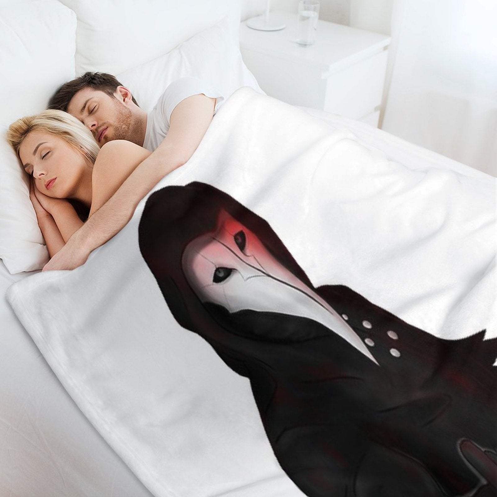 SCP-049 Plague Doctor Versatility Throw Blanket