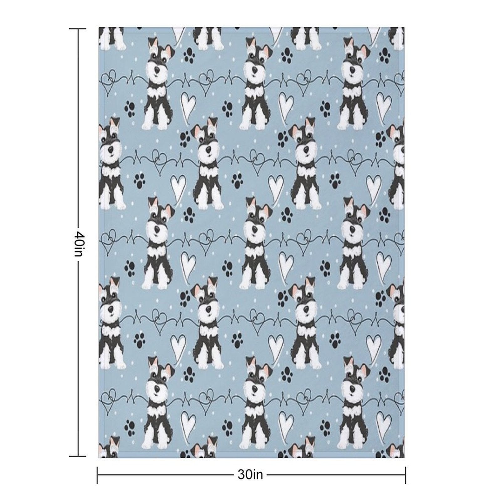 Love Black And White Miniature Schnauzer Anti-pilling Throw Blanket