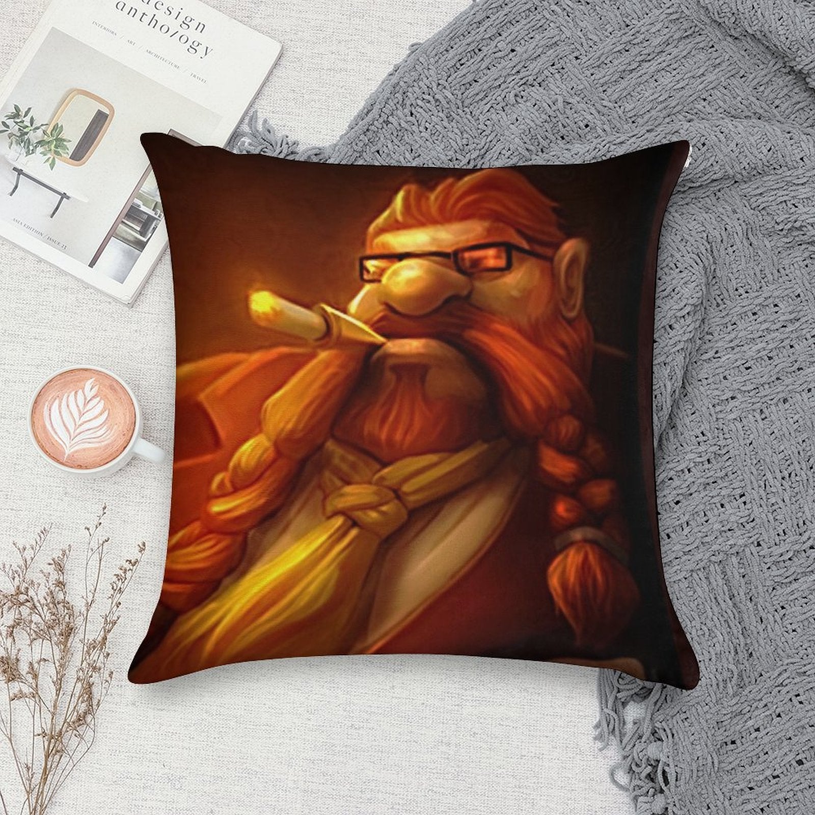 Gragas Alpha Male Soft Hidden Zipper Throw Pillow