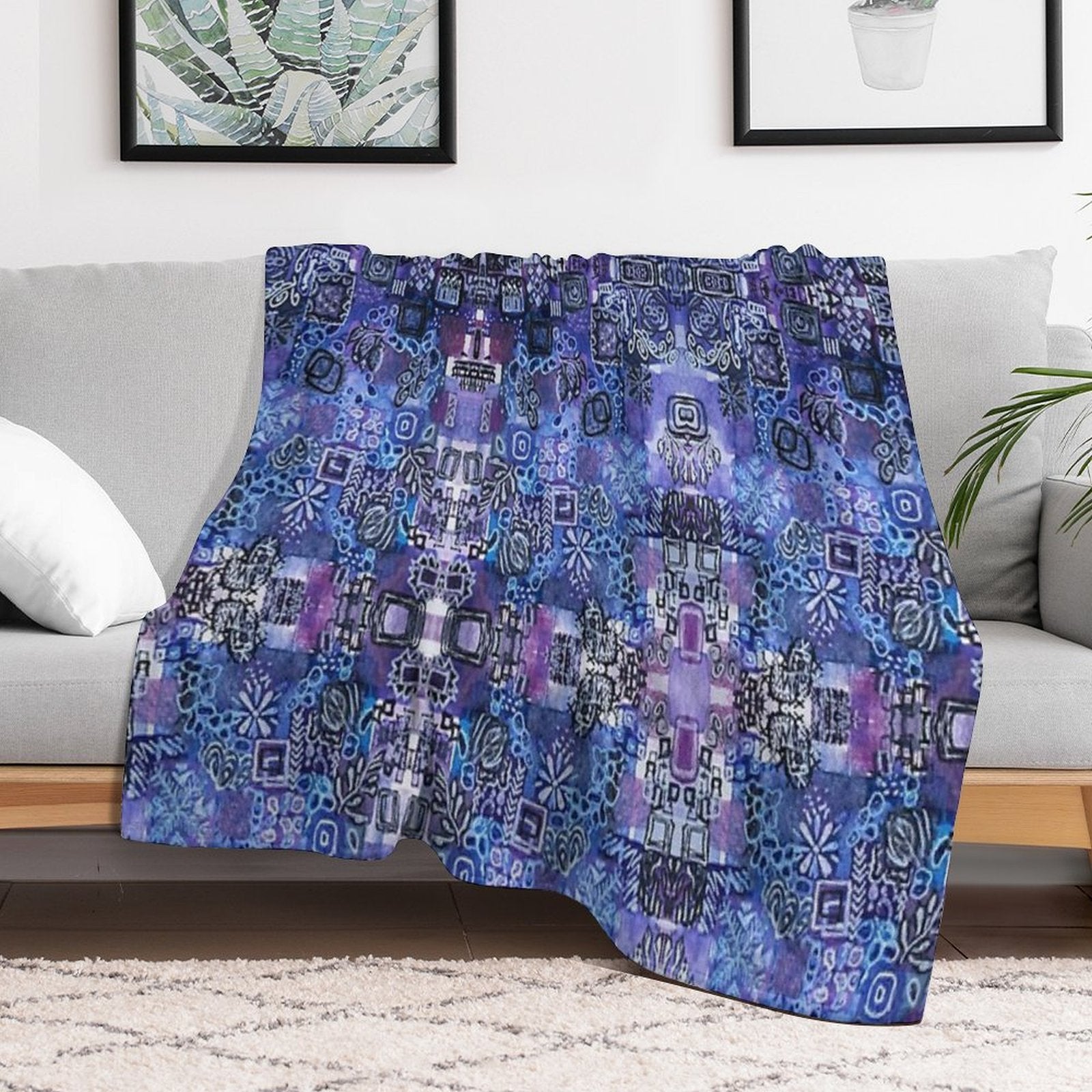 MINI Art 4 PATTERN 2 Durable Throw Blanket