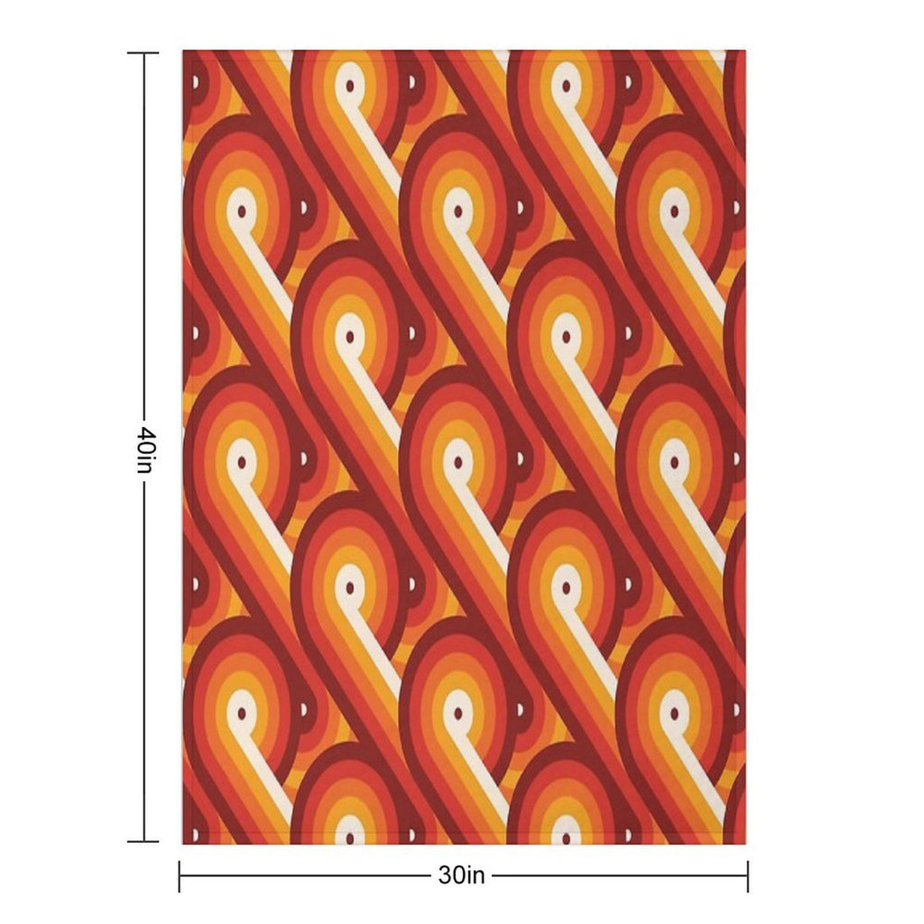 Disco Circles Geometric Pattern – “The Rogue” Palette Lightweight Throw Blanket