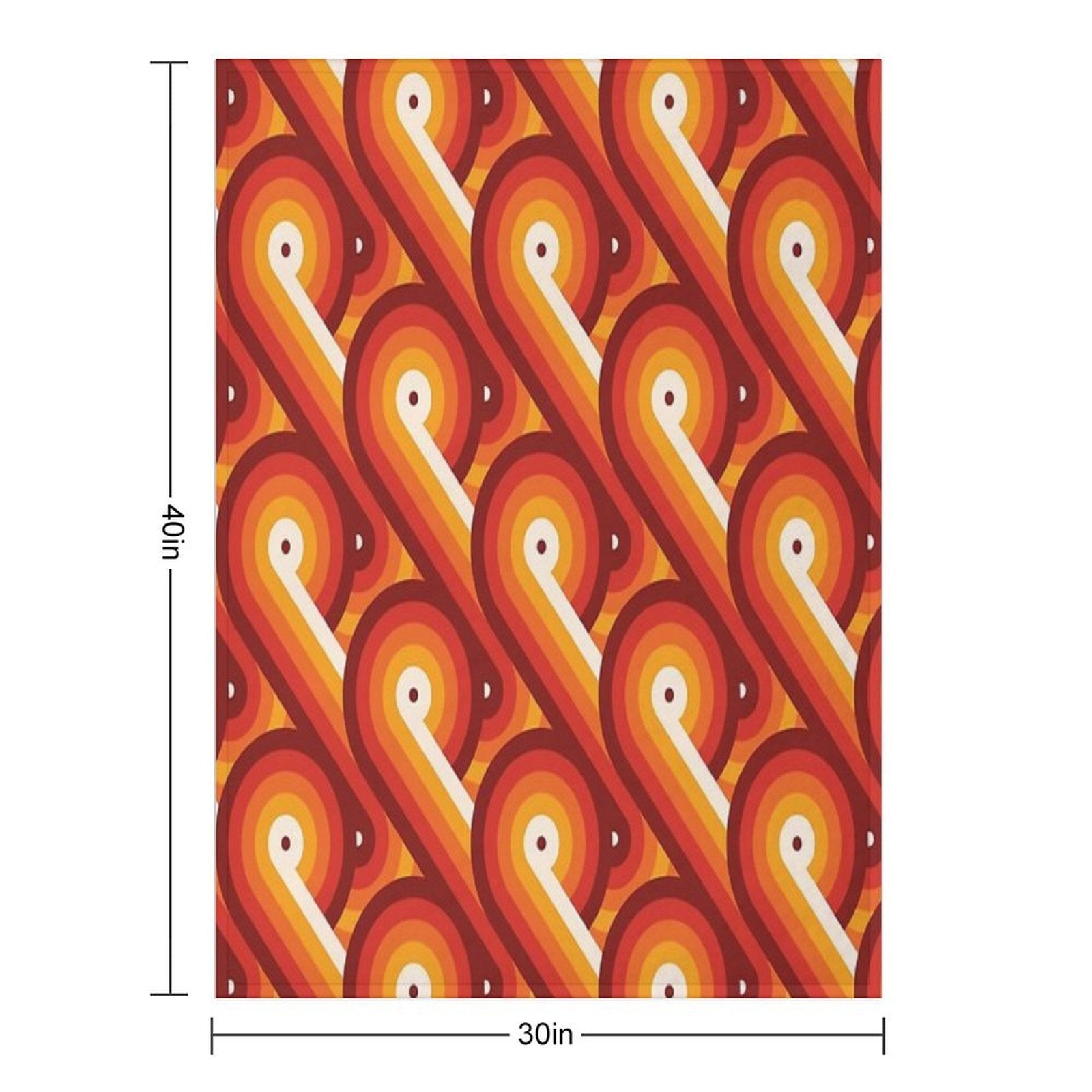 Disco Circles Geometric Pattern – “The Rogue” Palette Lightweight Throw Blanket