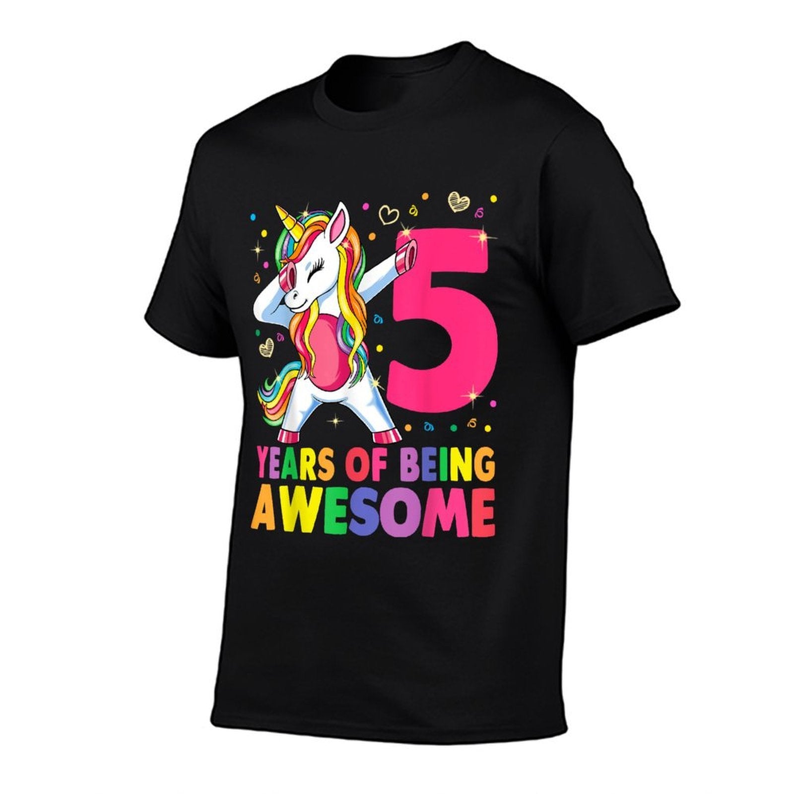 5 Years Old Unicorn Dabbing 5th Birthday Girl Unicorn Party  Classic T-Shirt