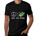 Hot Dog Adult Tie Dye Peace Love Hot Dogs  Polyester Blend T-Shirt