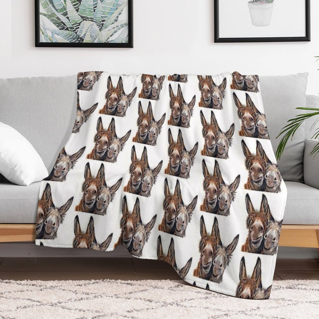 Donkeys - Hee Haw All-season Throw Blanket