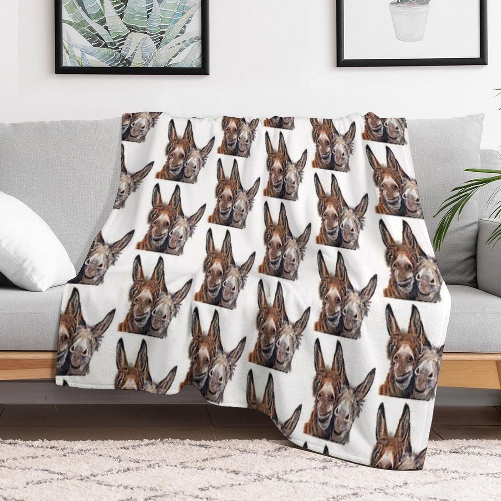 Donkeys - Hee Haw All-season Throw Blanket