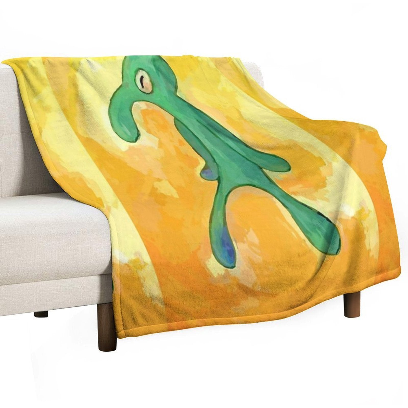 Bold And Brash Art - Iconic SpongeBob SquarePants Design Sustainable Throw Blanket