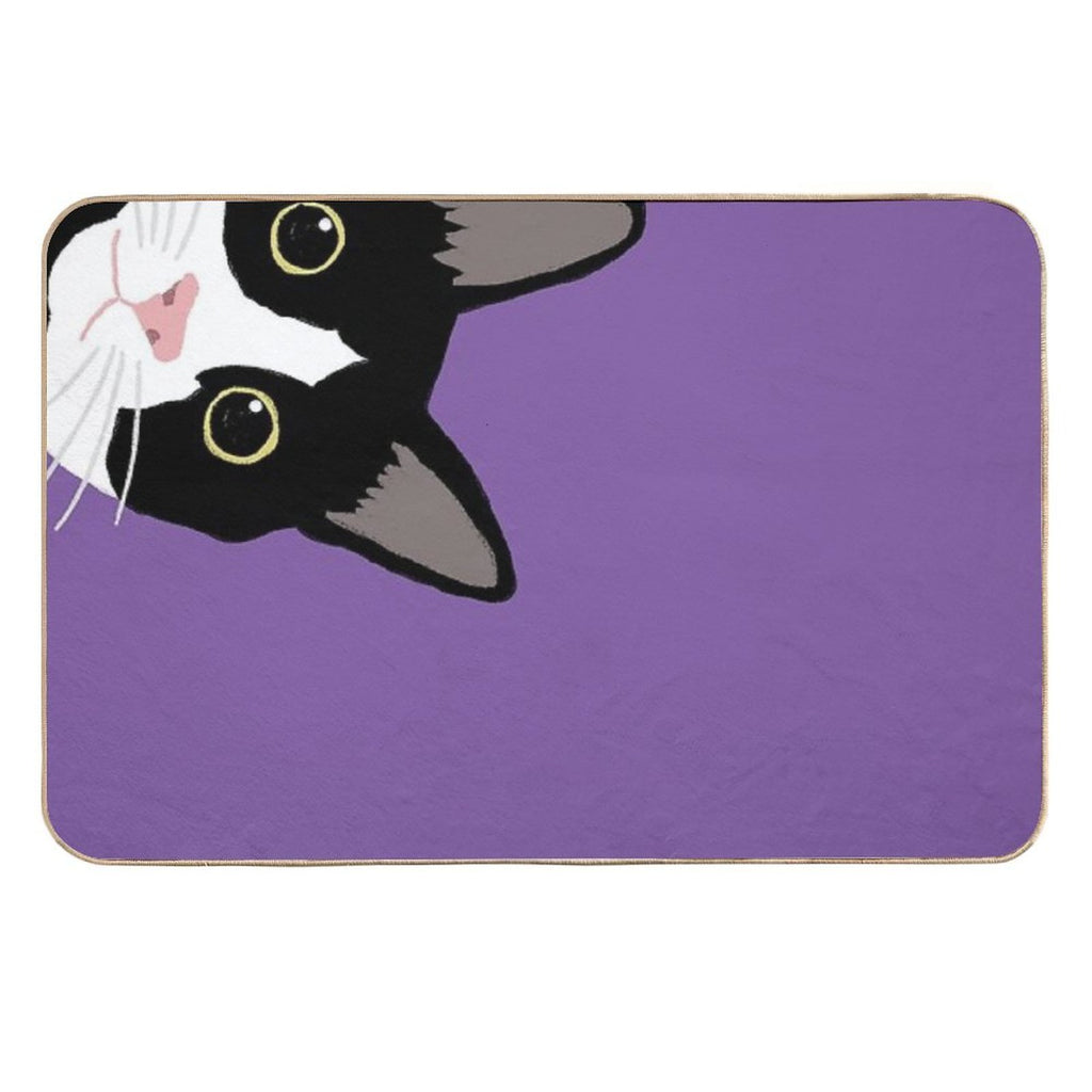 Tuxedo Cat in The Corner  Slip-Resistant Bath Mat