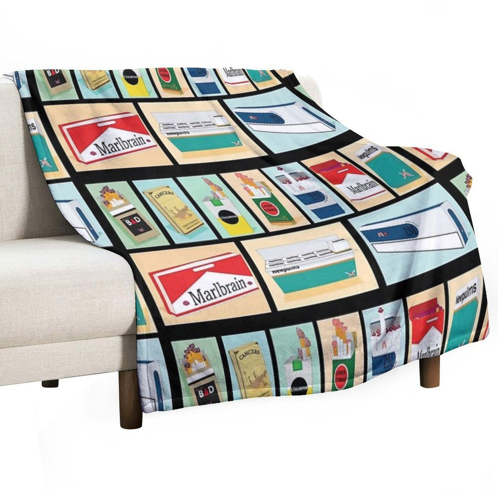 All Anti Smoking Cigarettes Boxes Anti-pilling Throw Blanket