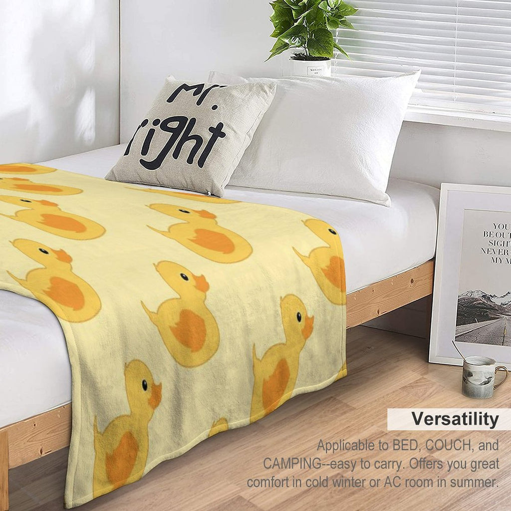 Rubber Duck Wrinkle-free Throw Blanket
