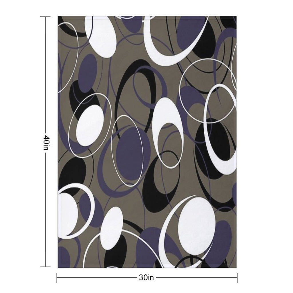Retro 60s Ovals Compact Throw Blanket