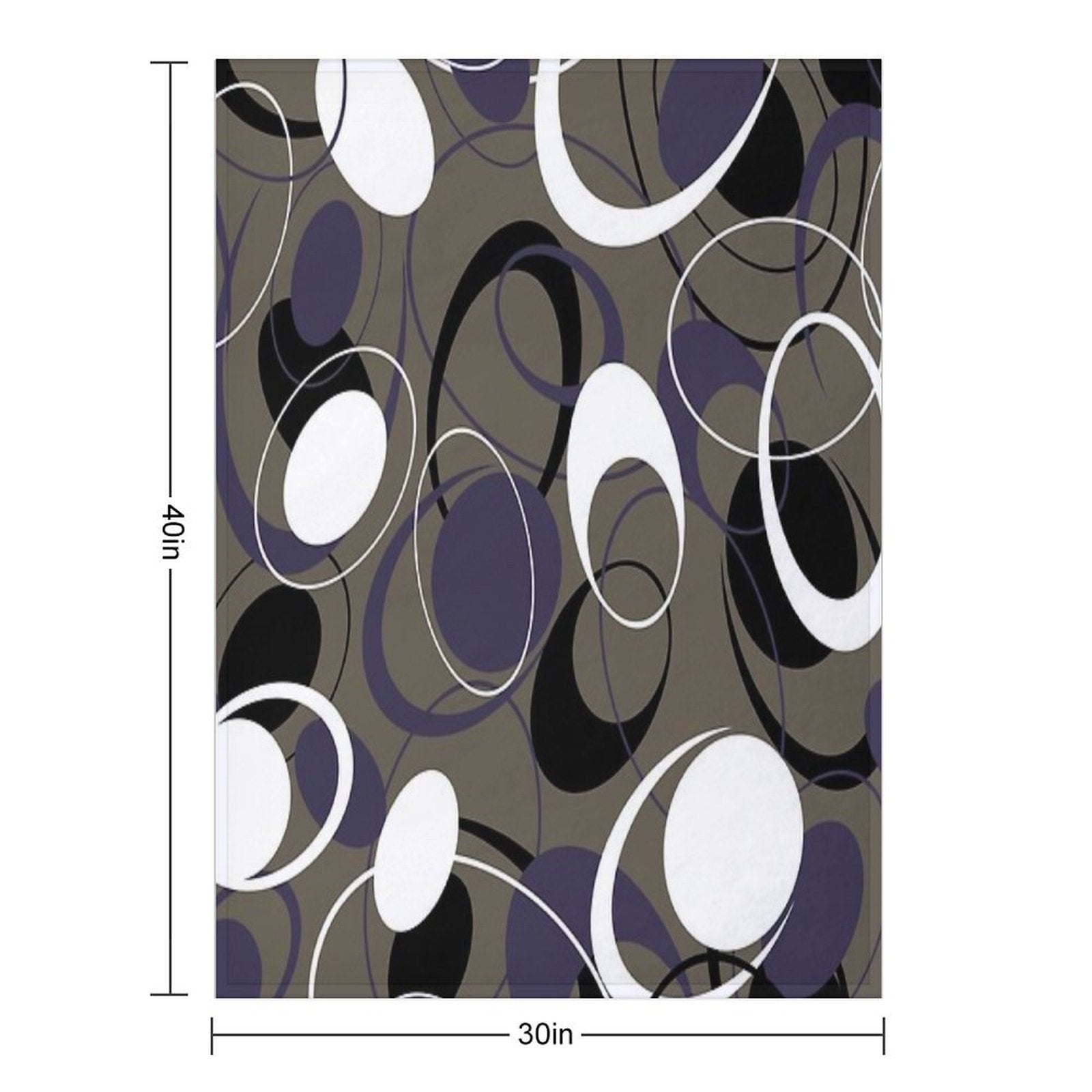 Retro 60s Ovals Compact Throw Blanket