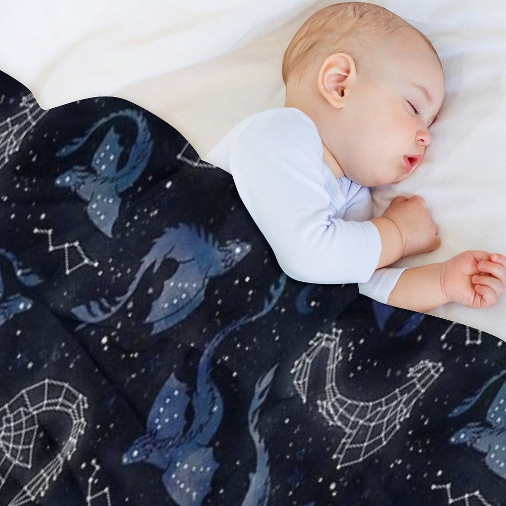 Dragon Star Constellations Easy Care Throw Blanket