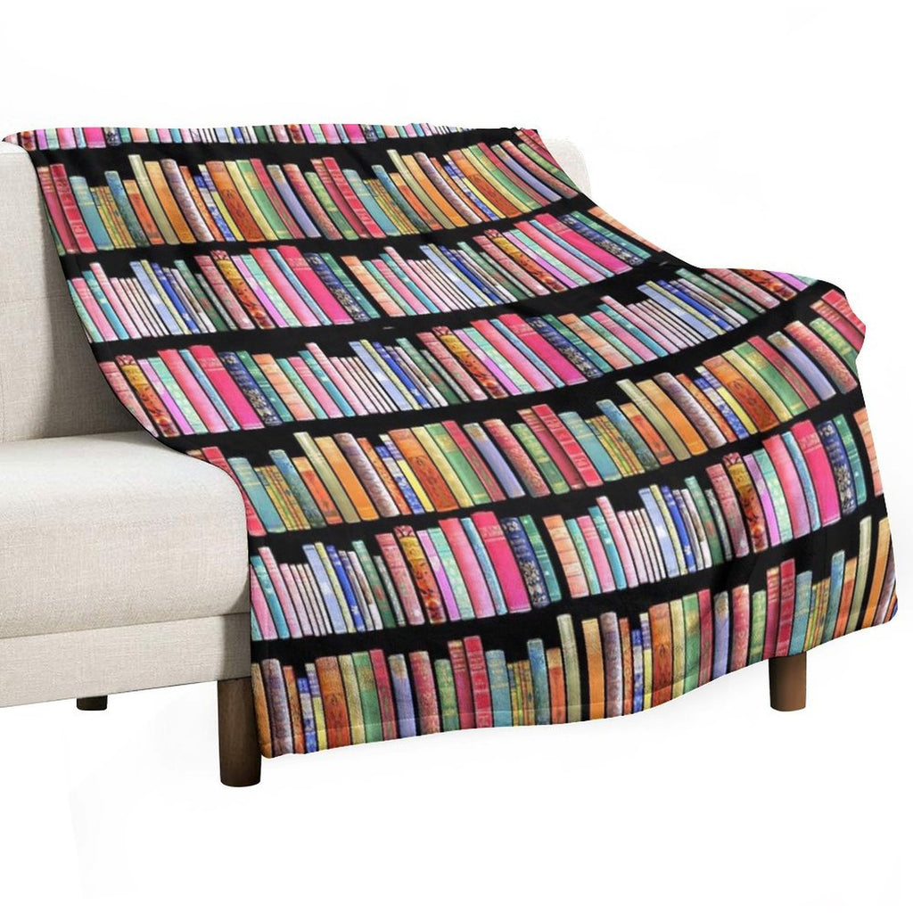 Bookworms Delight  Antique Book Library for Bibliophile Versatility Throw Blanket