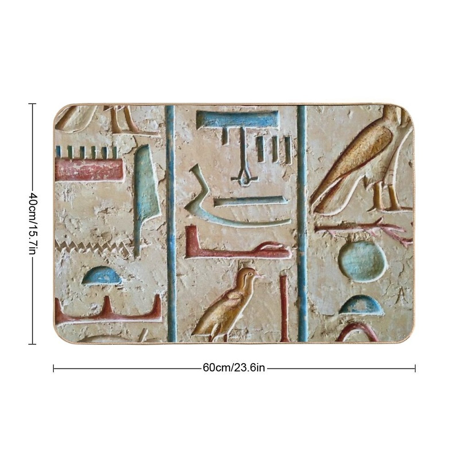 Ancient Egypt Hieroglyph  Easy Maintenance Bath Mat