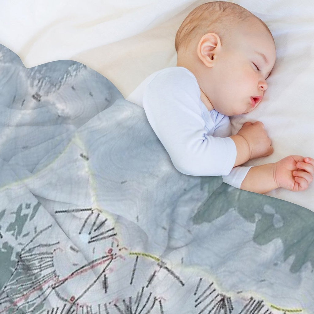Breckenridge Resort Trail Map Wrinkle-free Throw Blanket