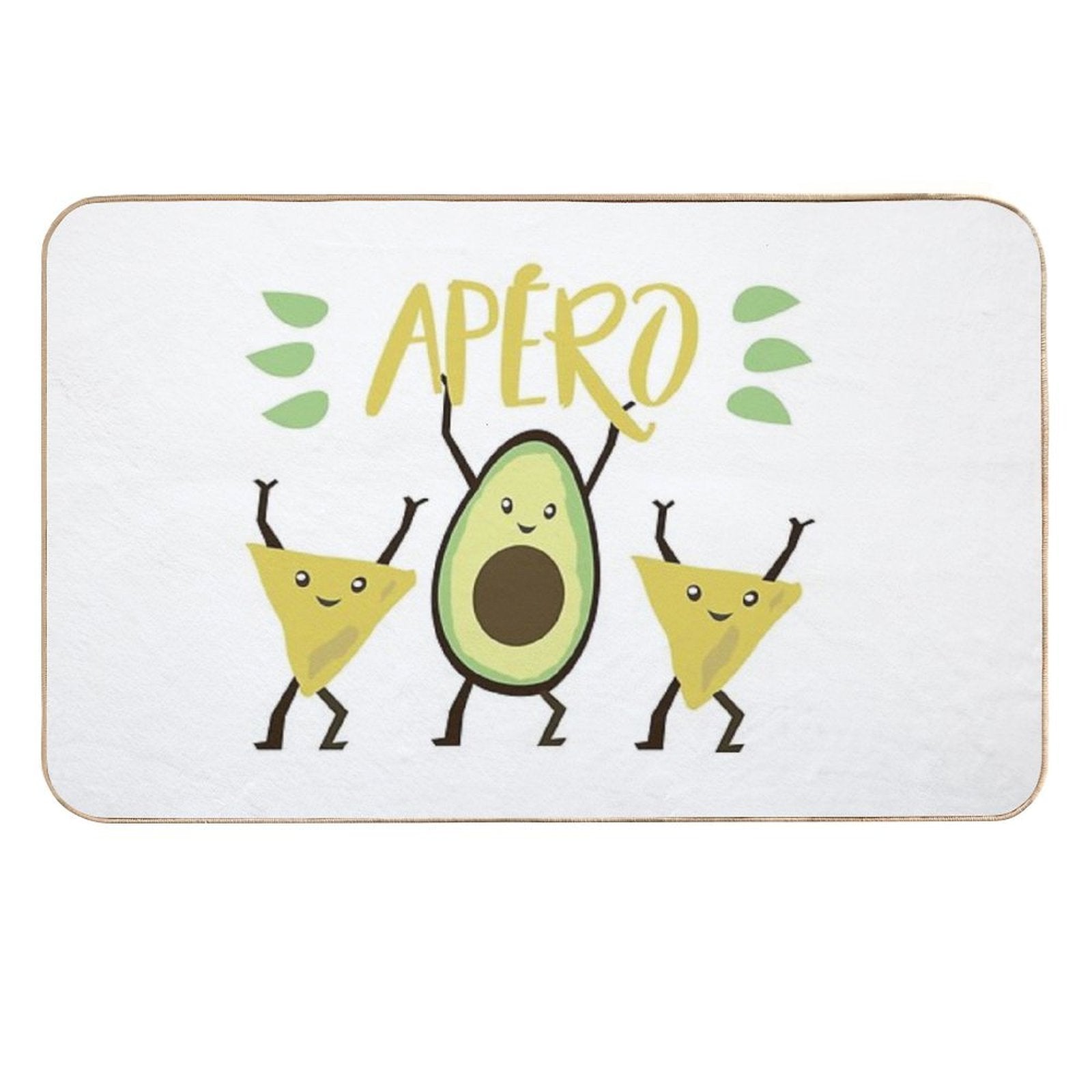 Avocado Dancing Aperitif  Stain-Proof Bath Mat