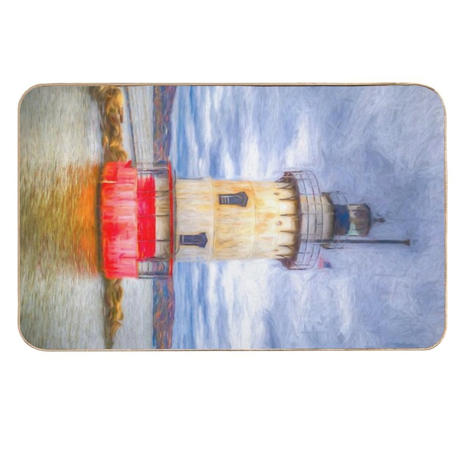 Sleepy Hollow Lighthouse Art  Pet-Safe Bath Mat