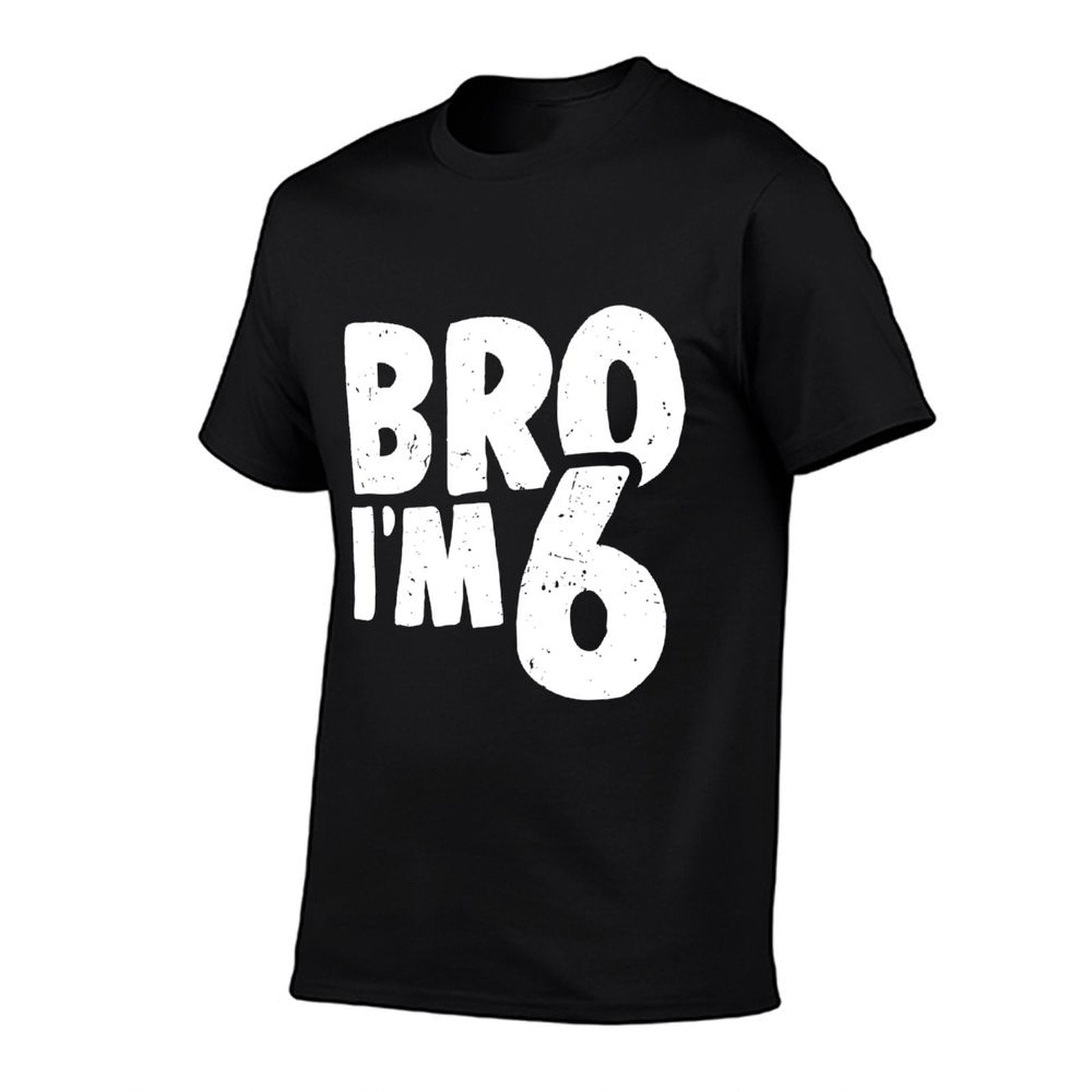 Kids Cute 6th Birthday Boy Bro I'm 6 Year Old Six Sixth  Summer-ready Fabric T-Shirt