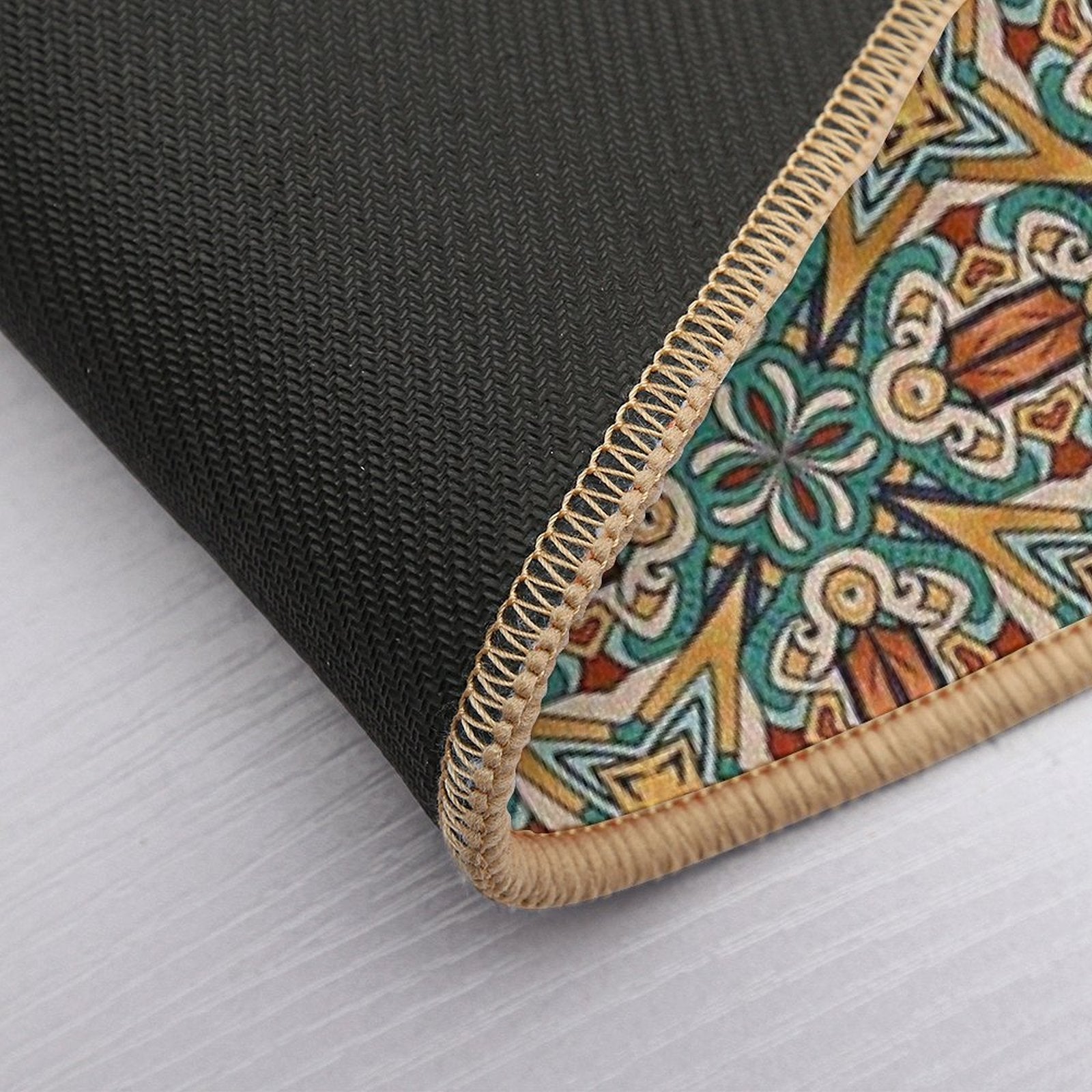 Aztec Art Tile Mexican Textiles Pattern  Stain-Proof Bath Mat